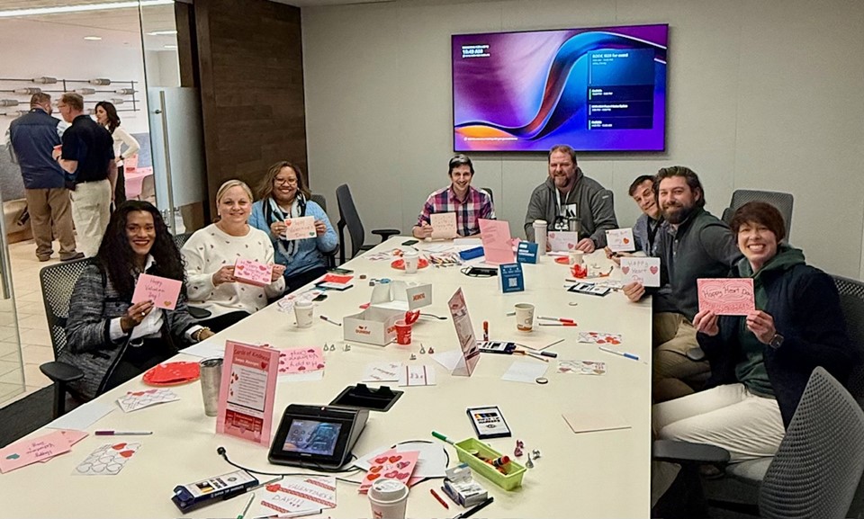 Duke Energy's Product and Services team designed beautiful valentine's cards for our seniors!