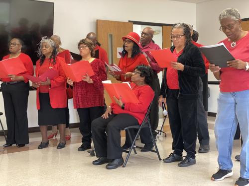 The Garner Senior Choir serenaded over 90 guests at our Garner Friendship Cafe Holiday Party!